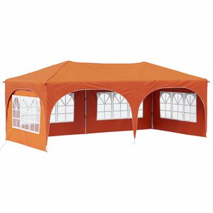 vidaXL Tente de f&ecirc;te pop-up Orange 575 x 288 x 245 cm Tissu Oxford