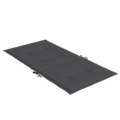 vidaXL Coussins de chaise à dossier bas lot de 2 anthracite mélangé