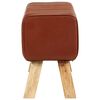 vidaXL Banc de bok de gymnastique marron 110 cm cuir véritable et bois