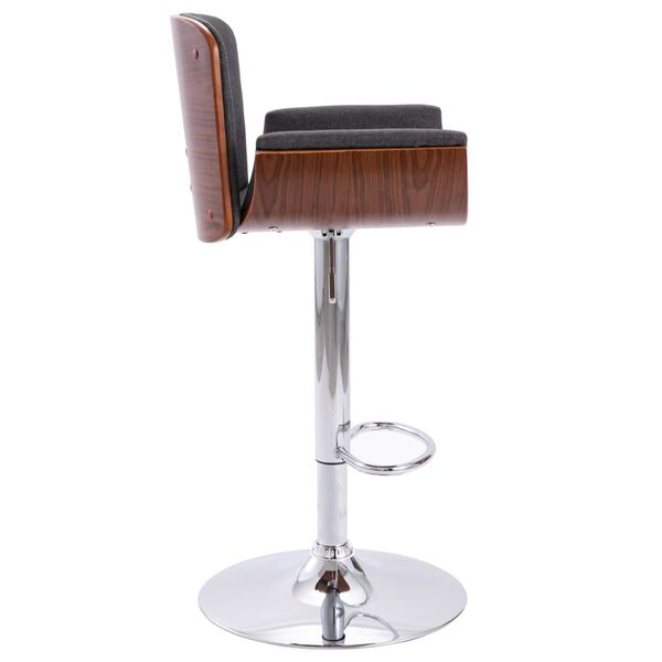 vidaXL Tabouret de bar Gris Tissu