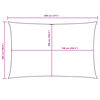 vidaXL Voile de parasol tissu oxford rectangulaire 5x8 m noir