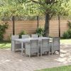 vidaXL Ensemble de salle &agrave; manger pour jardin 7 pcs Gris clair