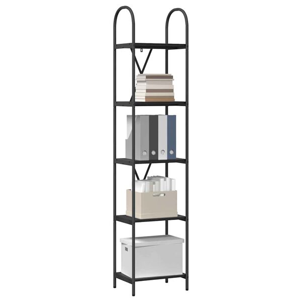 vidaXL &Eacute;tag&egrave;re Ch&ecirc;ne noir 40 x 30 x 183 cm Bois d'ing&eacute;nierie