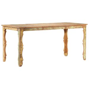 vidaXL Table de salle &agrave; manger 160x80x76cm Bois de r&eacute;cup&eacute;ration massif