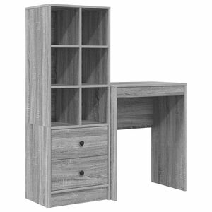 vidaXL Bureau Gris Sonoma 105,5 x 34 x 127 cm 2 pc