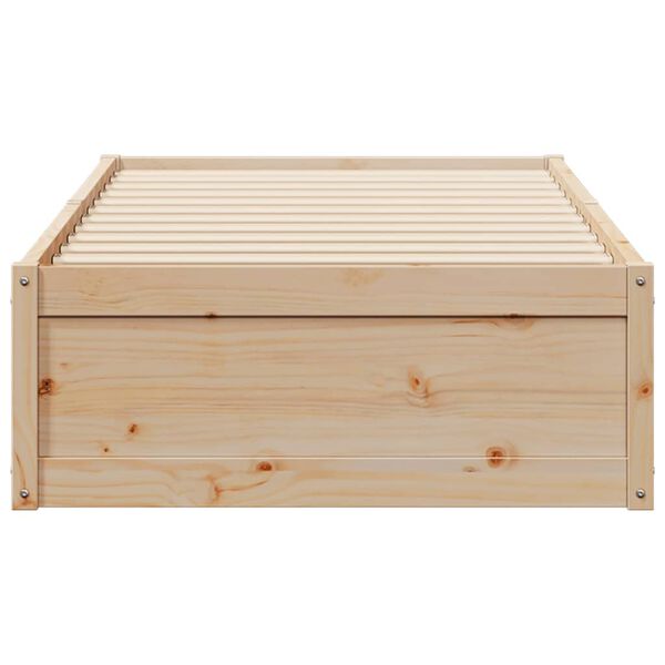 vidaXL Cadre de lit sans matelas 75x190 cm bois de pin massif