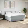 vidaXL Sommier &agrave; lattes de lit avec matelas Gris clair 180x200cm Tissu