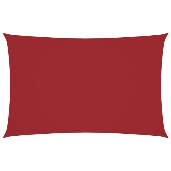 vidaXL Voile de parasol tissu oxford rectangulaire 5x8 m rouge