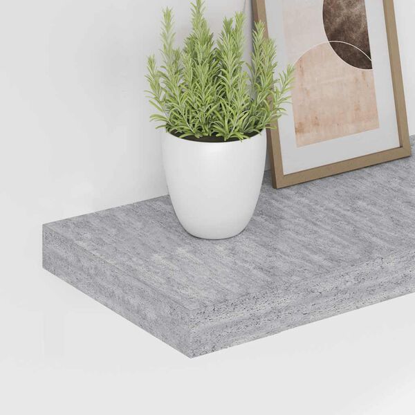 vidaXL Étagère murale flottante Gris béton 90x23,5x3,8 cm MDF