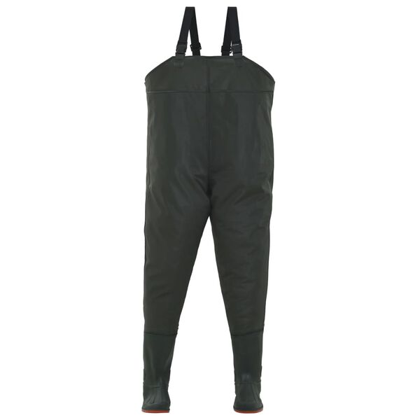 vidaXL Pantalon &eacute;chassier avec bottes Vert Pointure 46