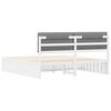 vidaXL Cadre de lit avec tête de lit rembourrée Gris clair