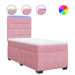 vidaXL Sommier &agrave; lattes de lit et matelas Rose 80x200 cm Velours