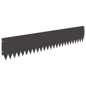 vidaXL Bordure de Pelouse 20 pcs 103 x 20 cm Acier Noir