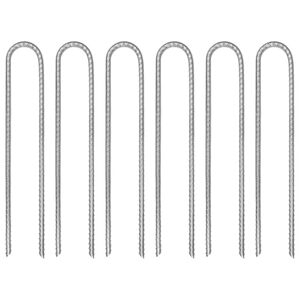 vidaXL Piquets de tente 6 pcs en forme de U 30 cm &Oslash;7mm acier galvanis&eacute;