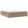 vidaXL Lit avec rangement et matelas 2 pcs Cappuccino Cuir