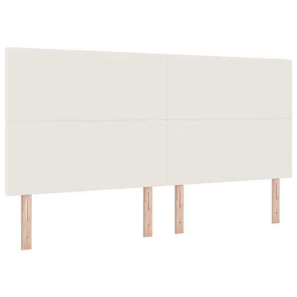 vidaXL T&ecirc;te de lit LED avec des lumi&egrave;res &agrave; LED Cr&egrave;me 200 cm Polyester