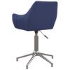 vidaXL Chaises pivotantes &agrave; manger lot de 4 bleu tissu