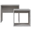 vidaXL Tables basses gigognes 2 pcs sonoma gris bois d'ing&eacute;nierie