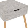 vidaXL Table de chevet Gris béton 40x40x56 cm Bois d'ingénierie