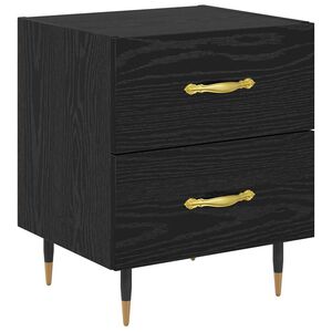 vidaXL Cabinet de chevet Ch&ecirc;ne noir 40 x 35 x 47,5 cm