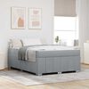 vidaXL Cadre de lit avec matelas Gris clair 140 x 200 cm tissu