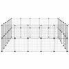 vidaXL Cage animaux de compagnie à 44 panneaux et porte Noir 35x35 cm