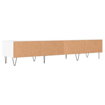 vidaXL Meuble TV blanc 150x36x30 cm bois d'ingénierie