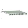 vidaXL Auvent r&eacute;tractable &eacute;lectrique Vert et blanc 2,5 x 2 m