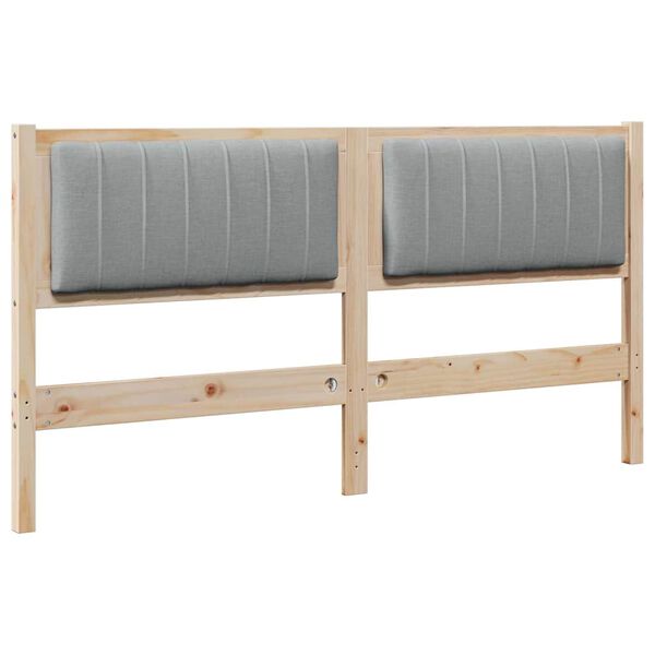 vidaXL T&ecirc;te de lit capitonn&eacute;e Marron 160 cm Pin massif