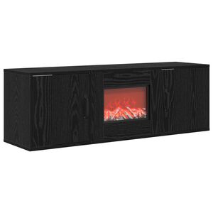 vidaXL Chemin&eacute;e &eacute;lectrique Ch&ecirc;ne noir 110 x 30 x 36,5 cm