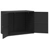 vidaXL Armoire de rangement de jardin Noir 100x55,5x80 cm Résine tressée