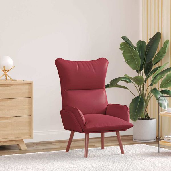 vidaXL fauteuil Bordeaux 69 x 74 x 93 cm Cuir artificiel