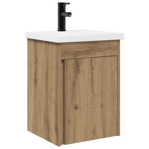 vidaXL Meuble de salle de bain avec robinet Ch&ecirc;ne artisanal