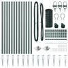 vidaXL Cl&ocirc;ture avec poteau Vert 0,8 x 25 m Acier et PVC
