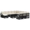 vidaXL Ensemble de canap&eacute; de jardin 13 pcs Noir polyrotin