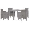 vidaXL Ensemble de salle &agrave; manger pour jardin 5 pcs Gris clair