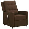 vidaXL Fauteuil de massage Marron fonc&eacute; Tissu
