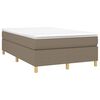 vidaXL Sommier &agrave; lattes de lit avec matelas Taupe 120x200 cm Tissu