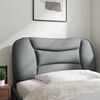 vidaXL Coussin de t&ecirc;te de lit Hvar gris clair 90 cm tissu