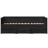 vidaXL Lit de jour avec tiroirs sans matelas noir 75x190 cm