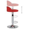 vidaXL Tabourets de bar lot de 2 rouge bordeaux similicuir