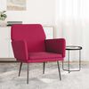 vidaXL Fauteuil Rouge bordeaux 62x79x79 cm Velours