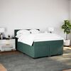 vidaXL Sommier &agrave; lattes de lit et matelas Vert fonc&eacute; 140x190cm Velours