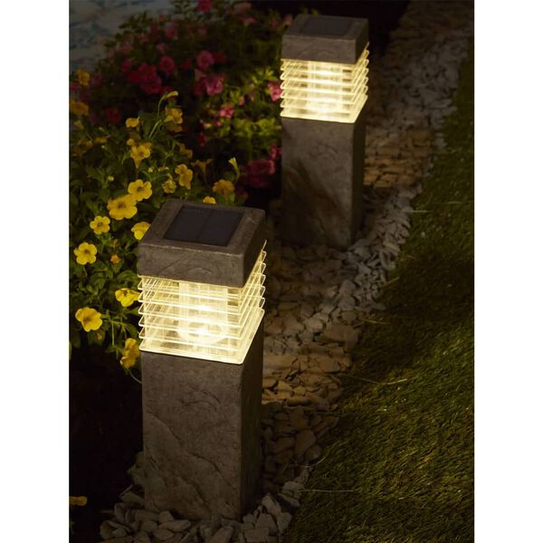 Luxform Lampe de jardin LED solaire intelligente hybride Anthracite
