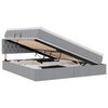 vidaXL Lit avec rangement et matelas Gris clair 160 x 200 cm Velours