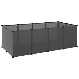 vidaXL Cage pour petits animaux Noir 144x74x46,5 cm PP et Acier