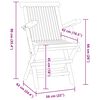 vidaXL Ensemble à manger d'extérieur pliable 5 pcs Bois solide de teck