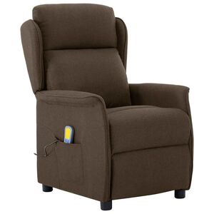 vidaXL Chaise de massage Marron 93.5 x 67.5 x 101.5 cm tissu