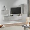vidaXL Ensemble de meubles TV 4 pcs Gris b&eacute;ton Bois d'ing&eacute;nierie