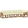 vidaXL Ensemble de canap&eacute;s d'ext&eacute;rieur 6 pc 6 place Naturel et Cr&egrave;me